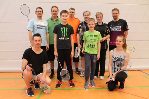Gruppe Badminton